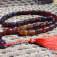 113 gr Tasbih Mesbah Rosary 33+2 Beads Komboloi Indonesian Red Amber for Healing 26TBA14