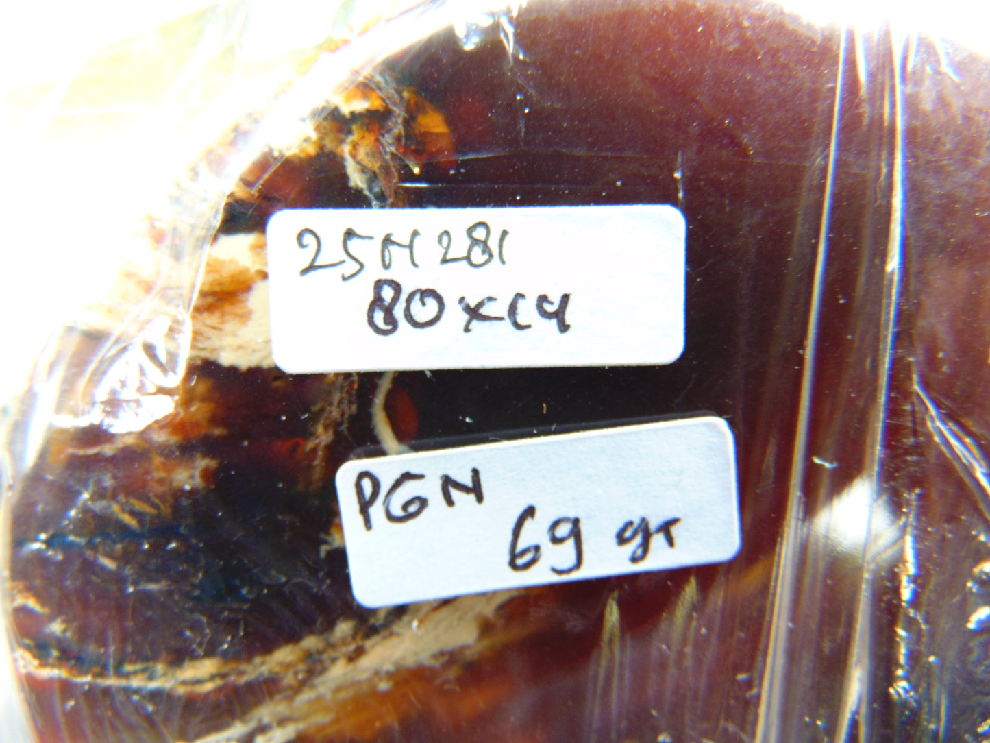 67 gram Round Flat 80x14mm Indonesia Amber for Healing 25N281