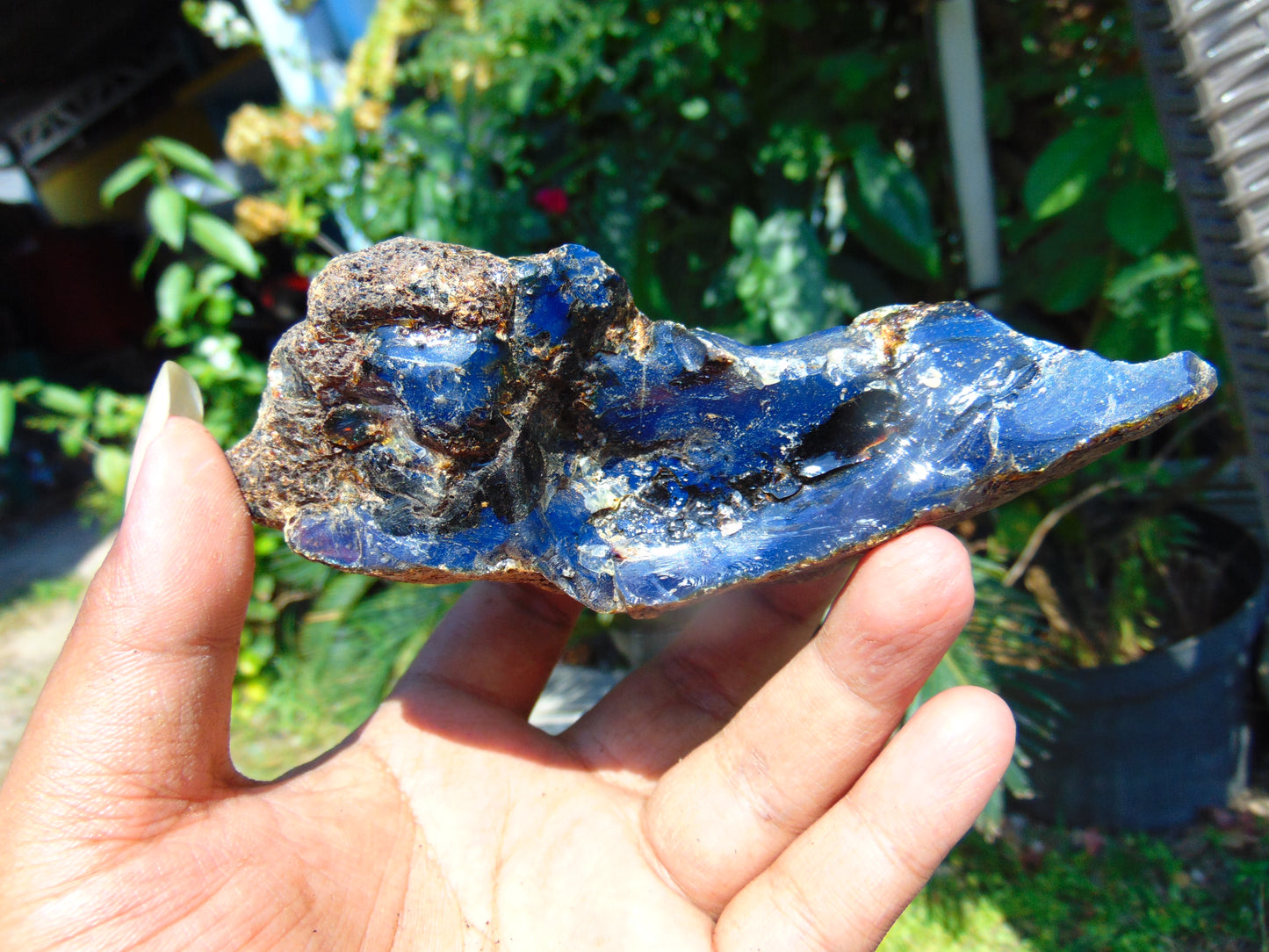 124 gram Rough Raw Indonesian Blue Amber for Healing AGRB8