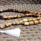 111 gr Tasbih Mesbah Rosary Komboloi 33+2 Beads Indonesian white Amber for Healing 26TBA08