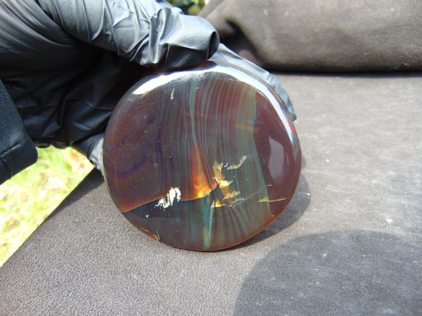 77 gram Round Flat 80x16mm Indonesia Amber for Healing 25N279