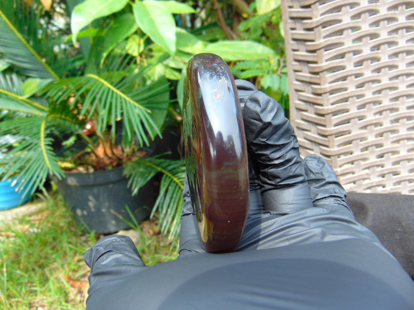 77 gram Round Flat 80x16mm Indonesia Amber for Healing 25N279