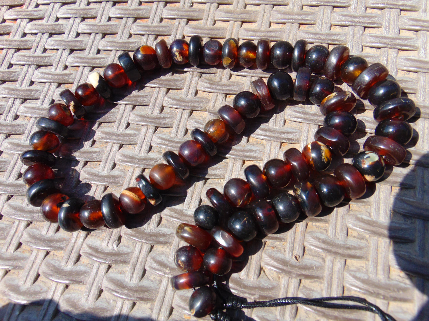 70 gram Small Beads Combination Necklace Indonesian dark Amber for Healing No.13