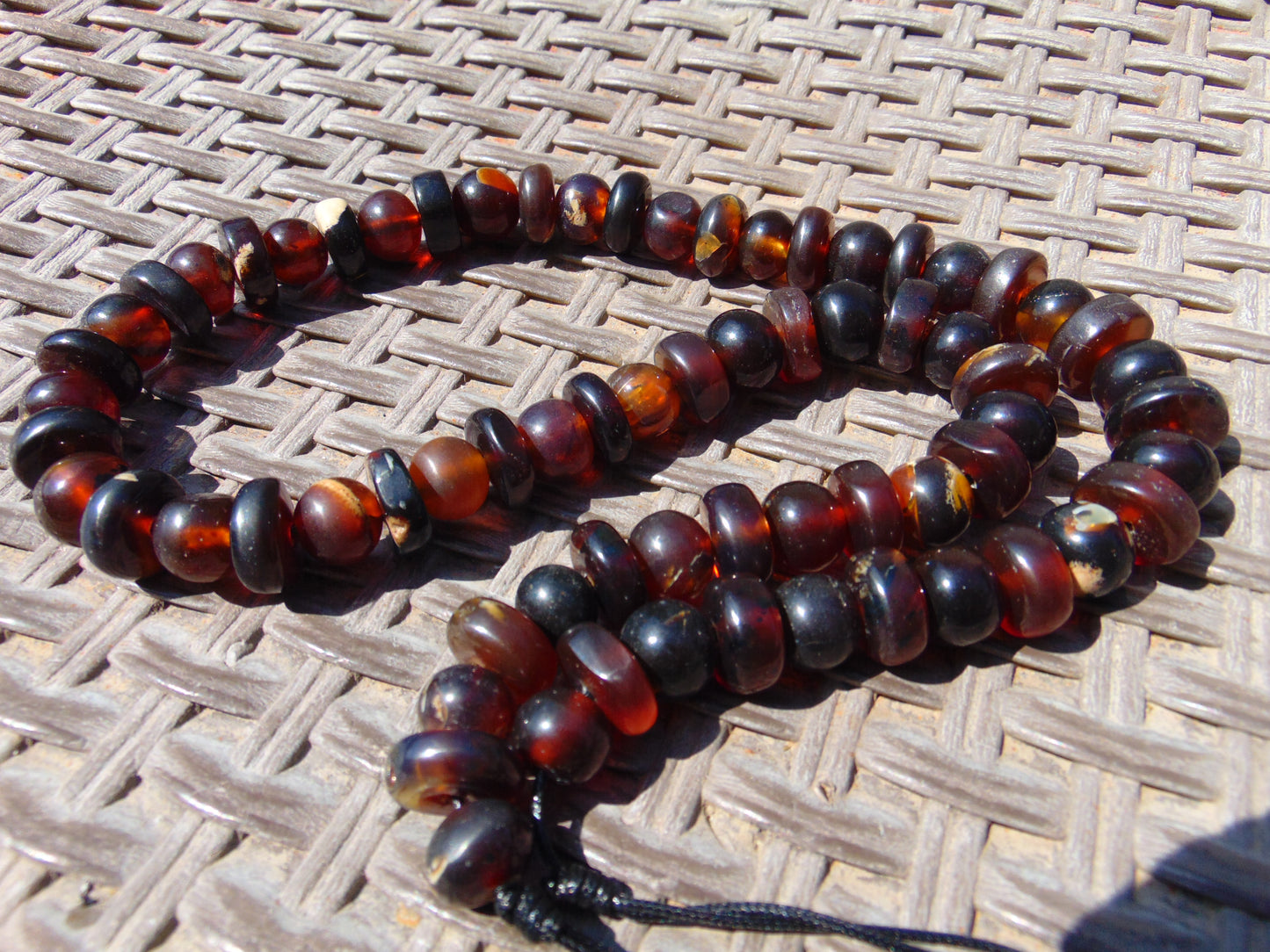70 gram Small Beads Combination Necklace Indonesian dark Amber for Healing No.13