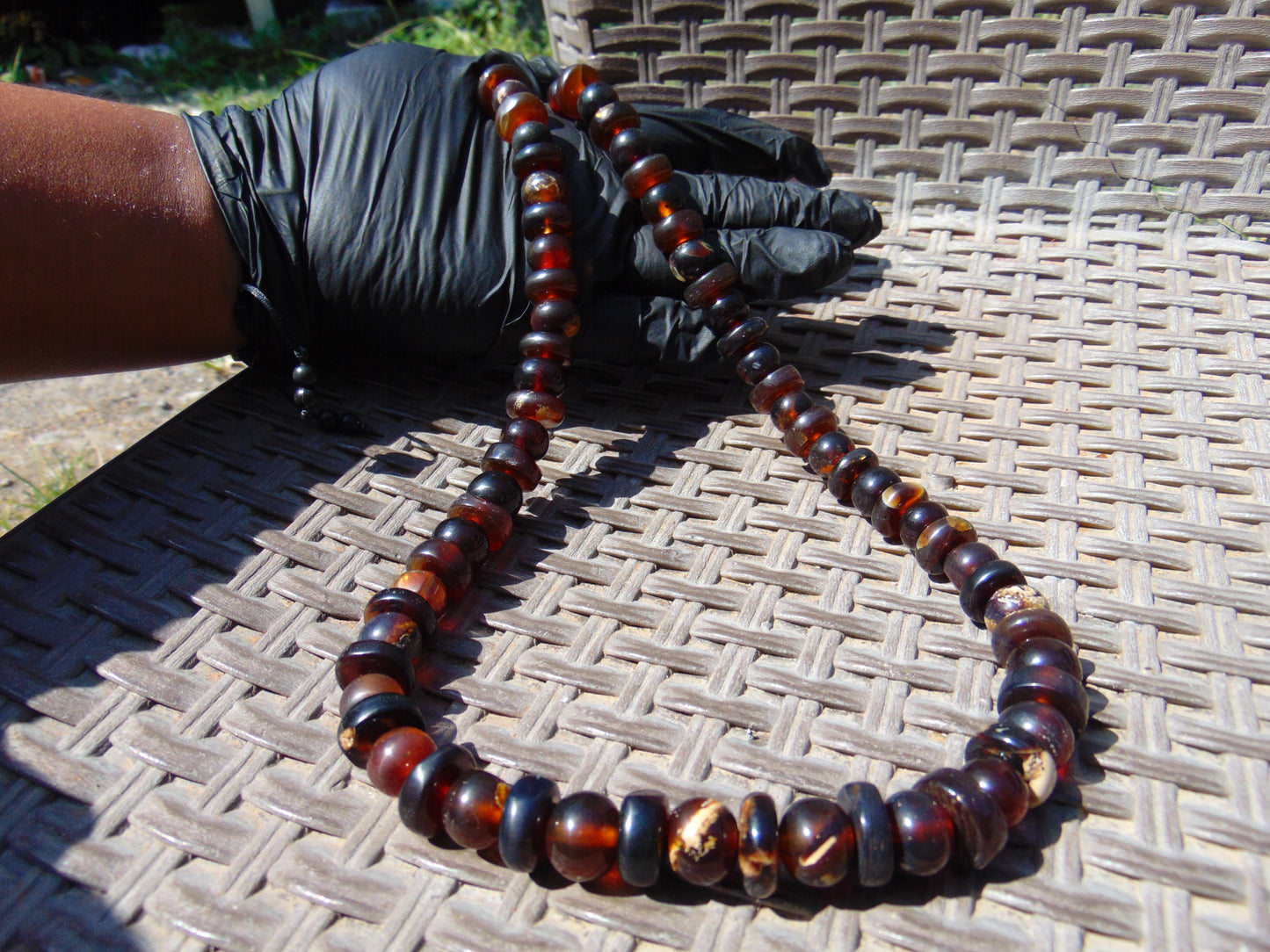 70 gram Small Beads Combination Necklace Indonesian dark Amber for Healing No.13