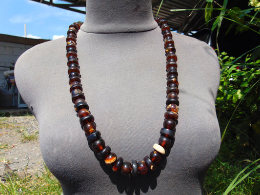 70 gram Small Beads Combination Necklace Indonesian dark Amber for Healing No.13