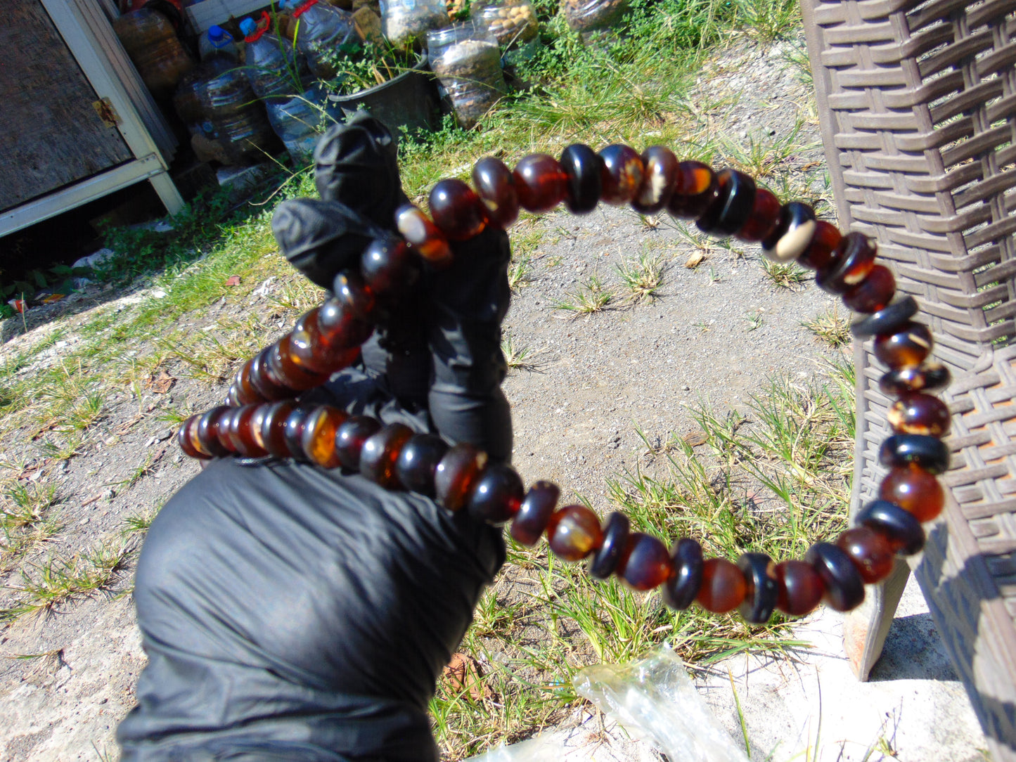 70 gram Small Beads Combination Necklace Indonesian dark Amber for Healing No.13