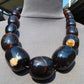 183 gr Big Necklace Indonesian dark red Amber for Healing A796