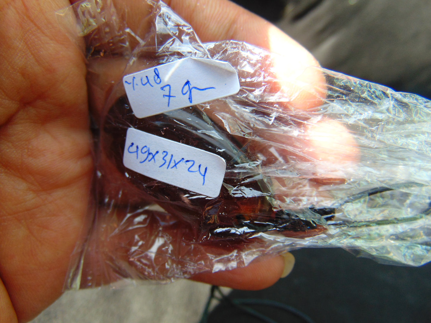 7 gr Pendant 49x31x24 mm Indonesian Amber for Healing Y48