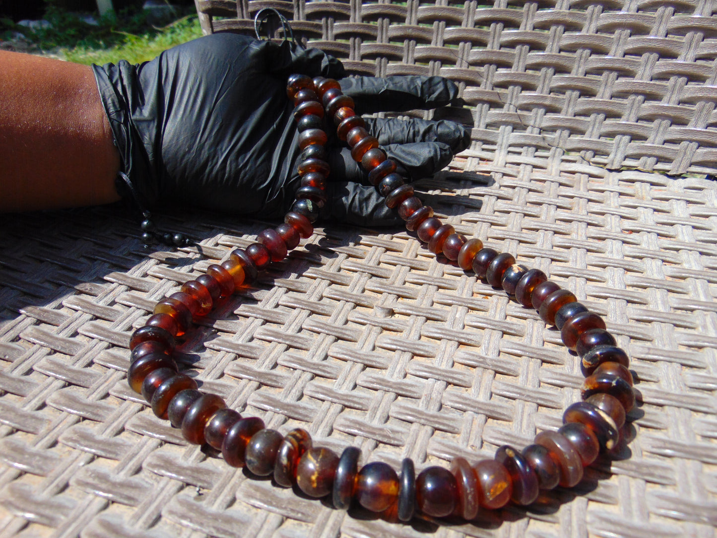 74 gram Small Beads Combination Necklace Indonesian Amber for Healing No.9