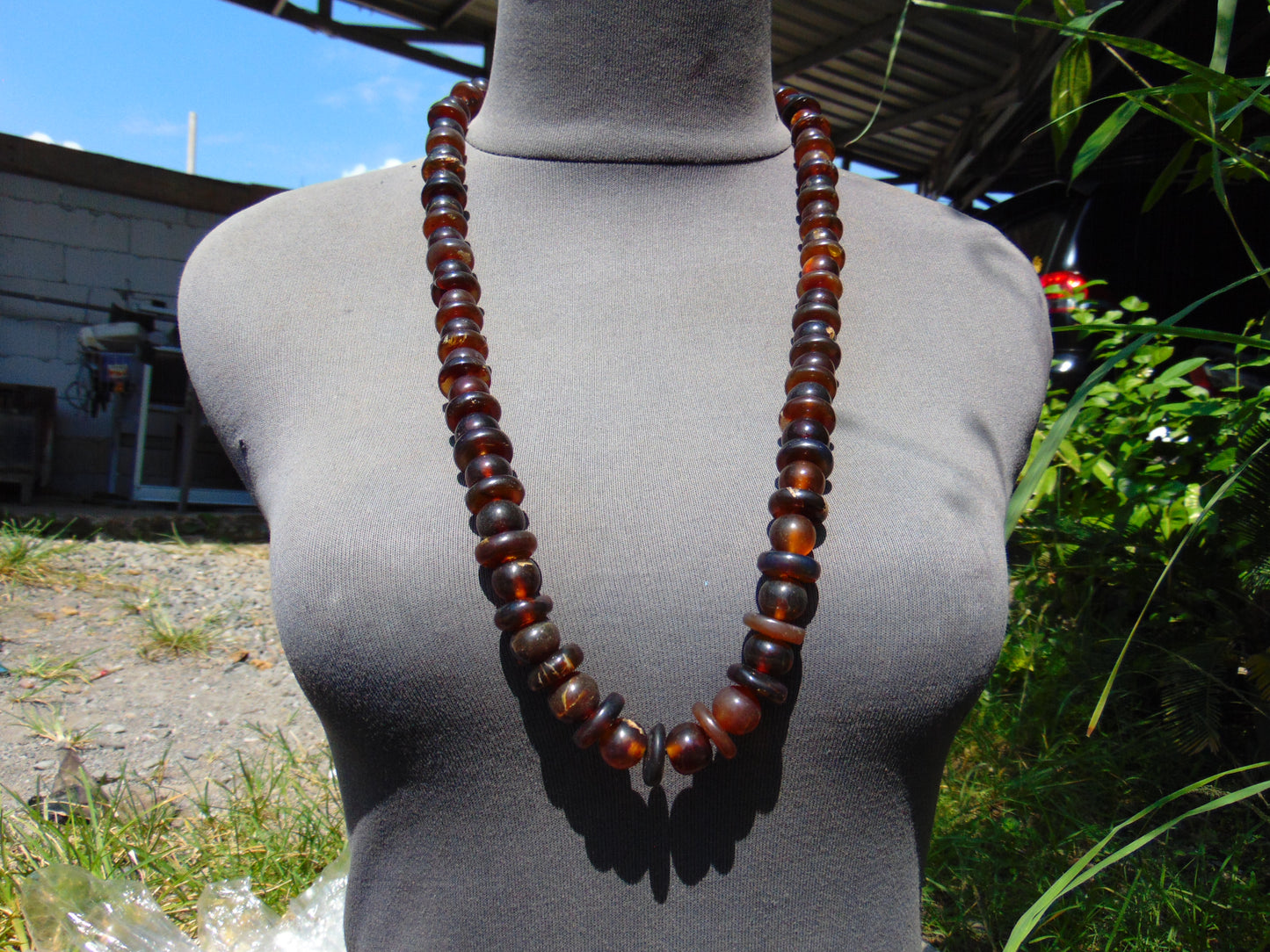 74 gram Small Beads Combination Necklace Indonesian Amber for Healing No.9