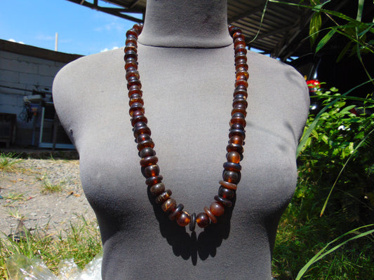 74 gram Small Beads Combination Necklace Indonesian Amber for Healing No.9