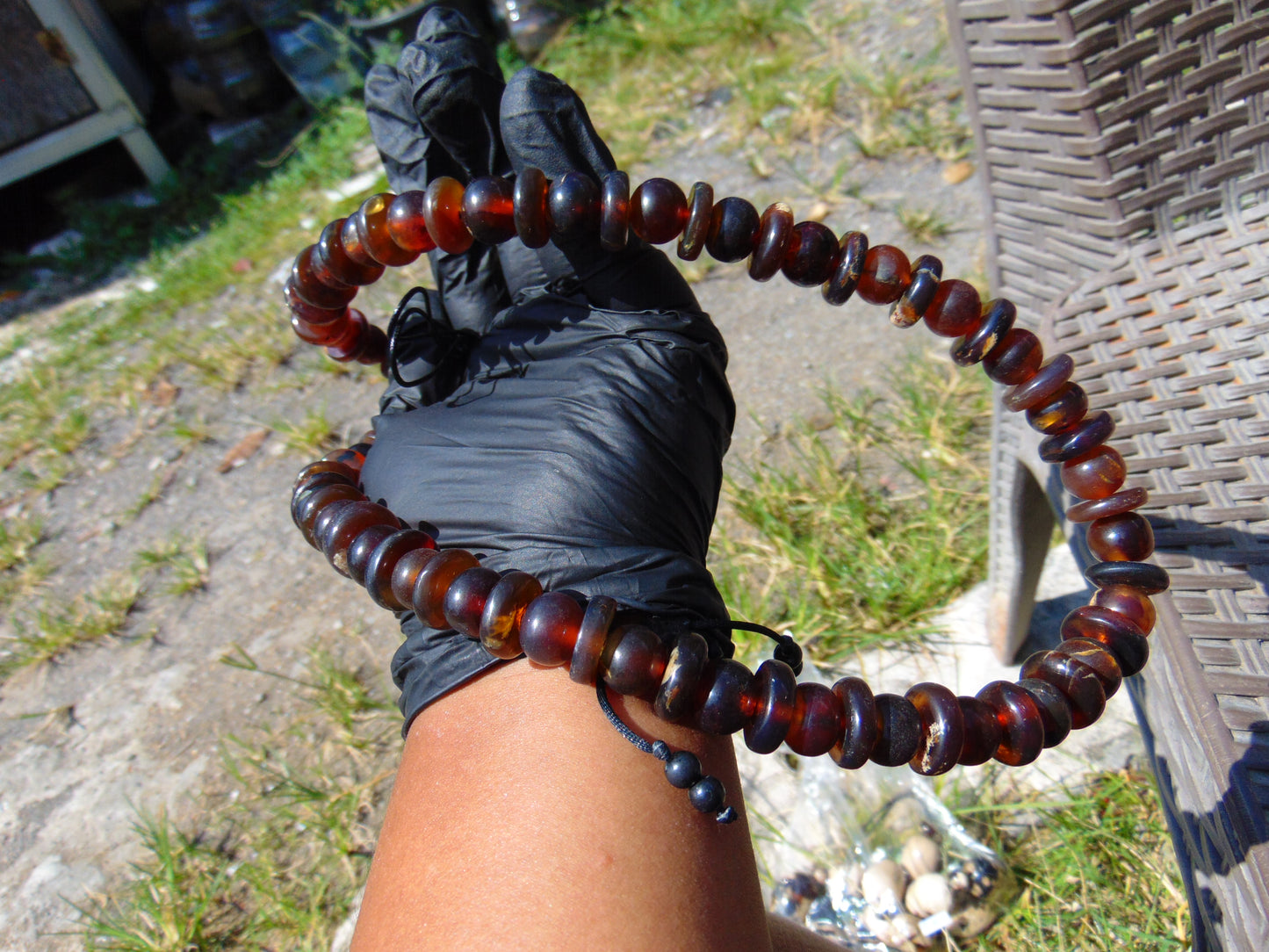 74 gram Small Beads Combination Necklace Indonesian Amber for Healing No.9