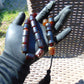 59 gr Komboloi Rosary 22+1 Beads Indonesian Cherry Red Amber for Healing 26COA11