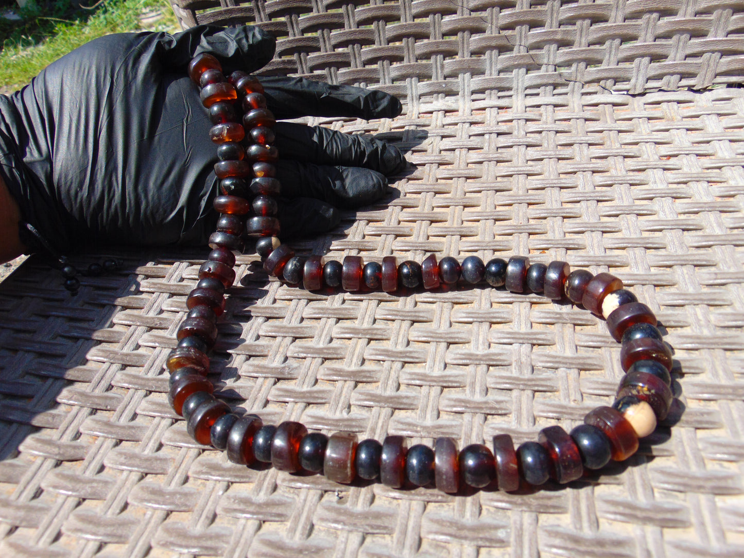 74 gram Small Beads Combination Necklace Indonesian Amber for Healing No.12