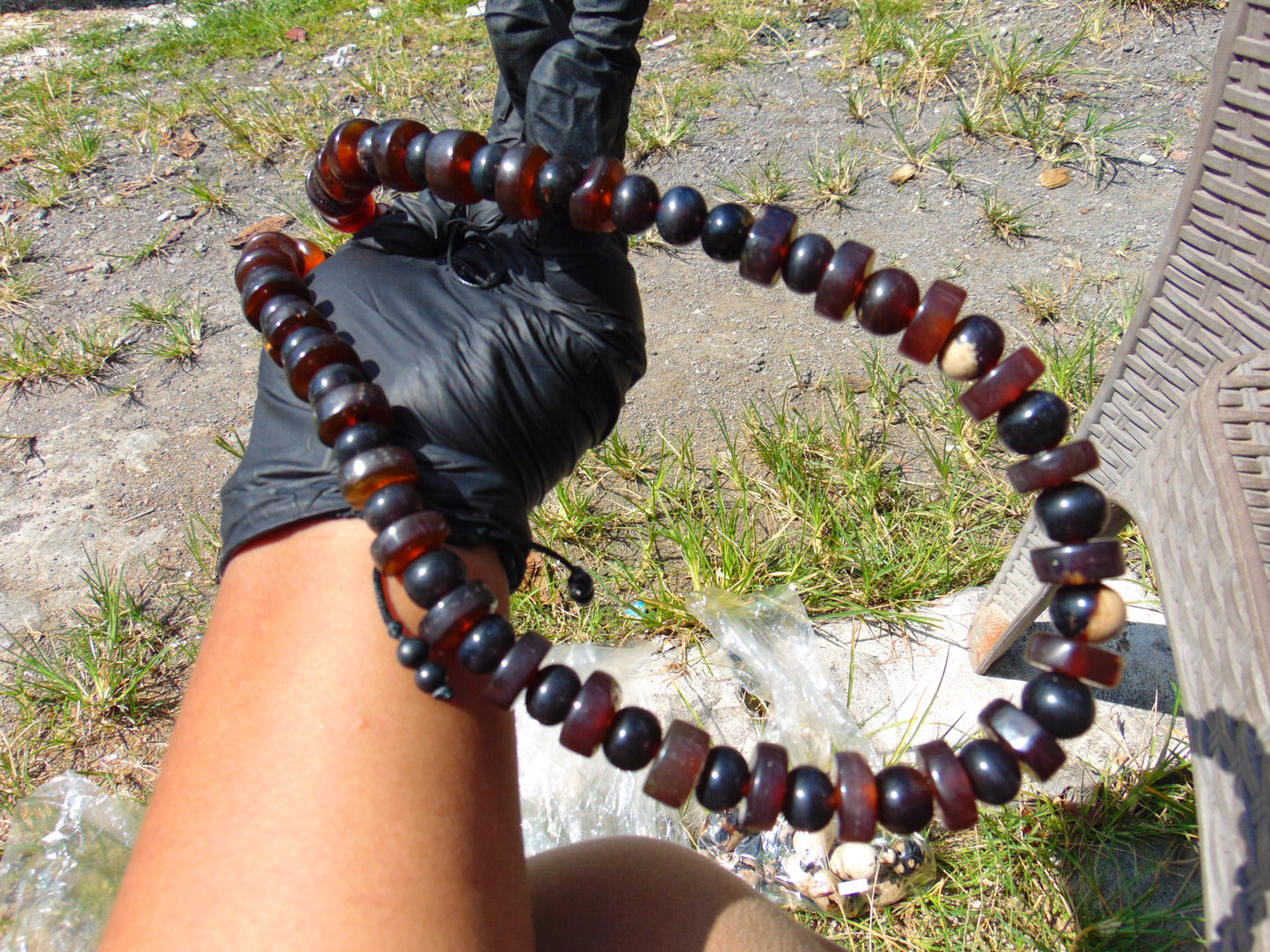 74 gram Small Beads Combination Necklace Indonesian Amber for Healing No.12