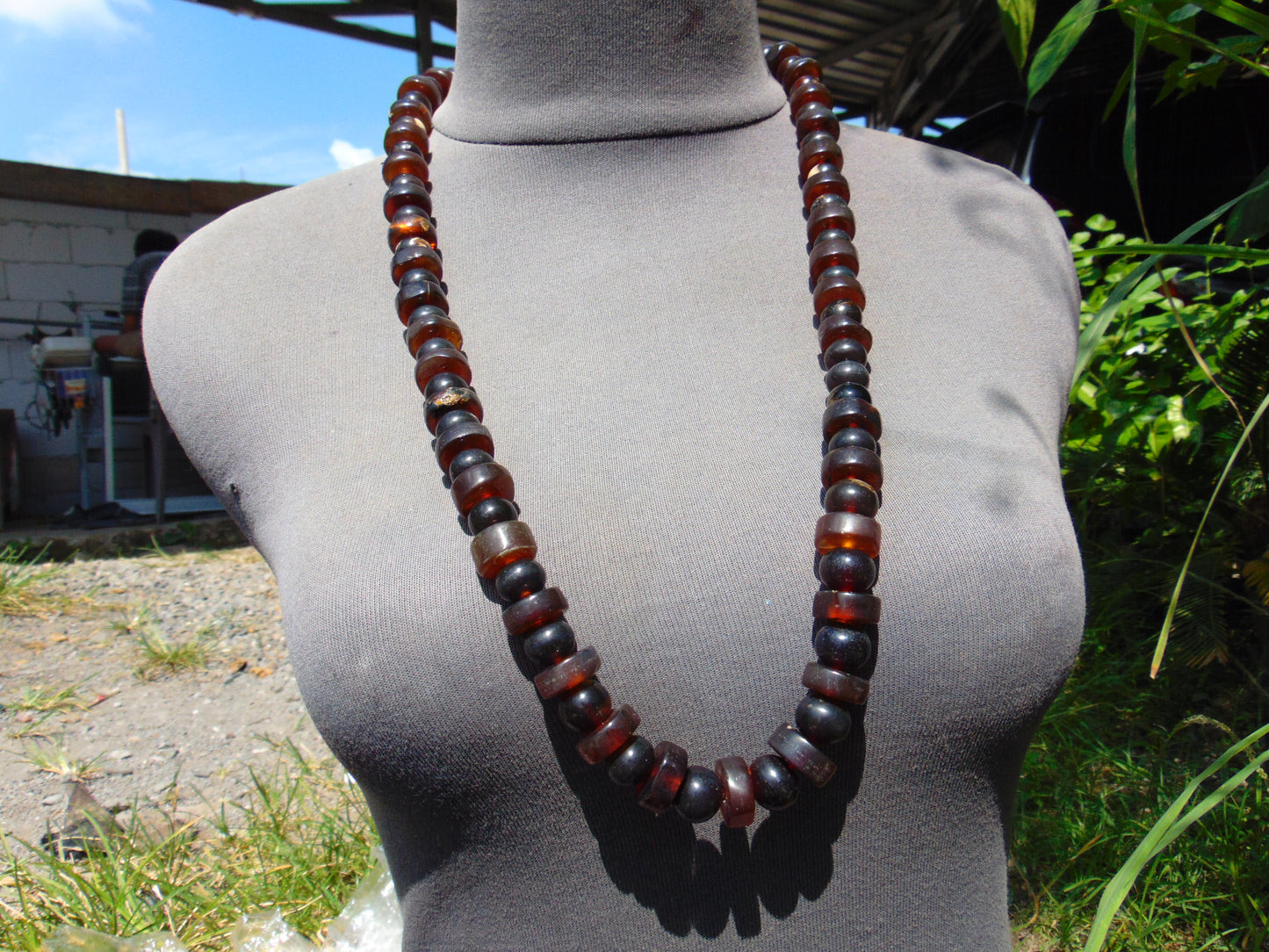 74 gram Small Beads Combination Necklace Indonesian Amber for Healing No.12
