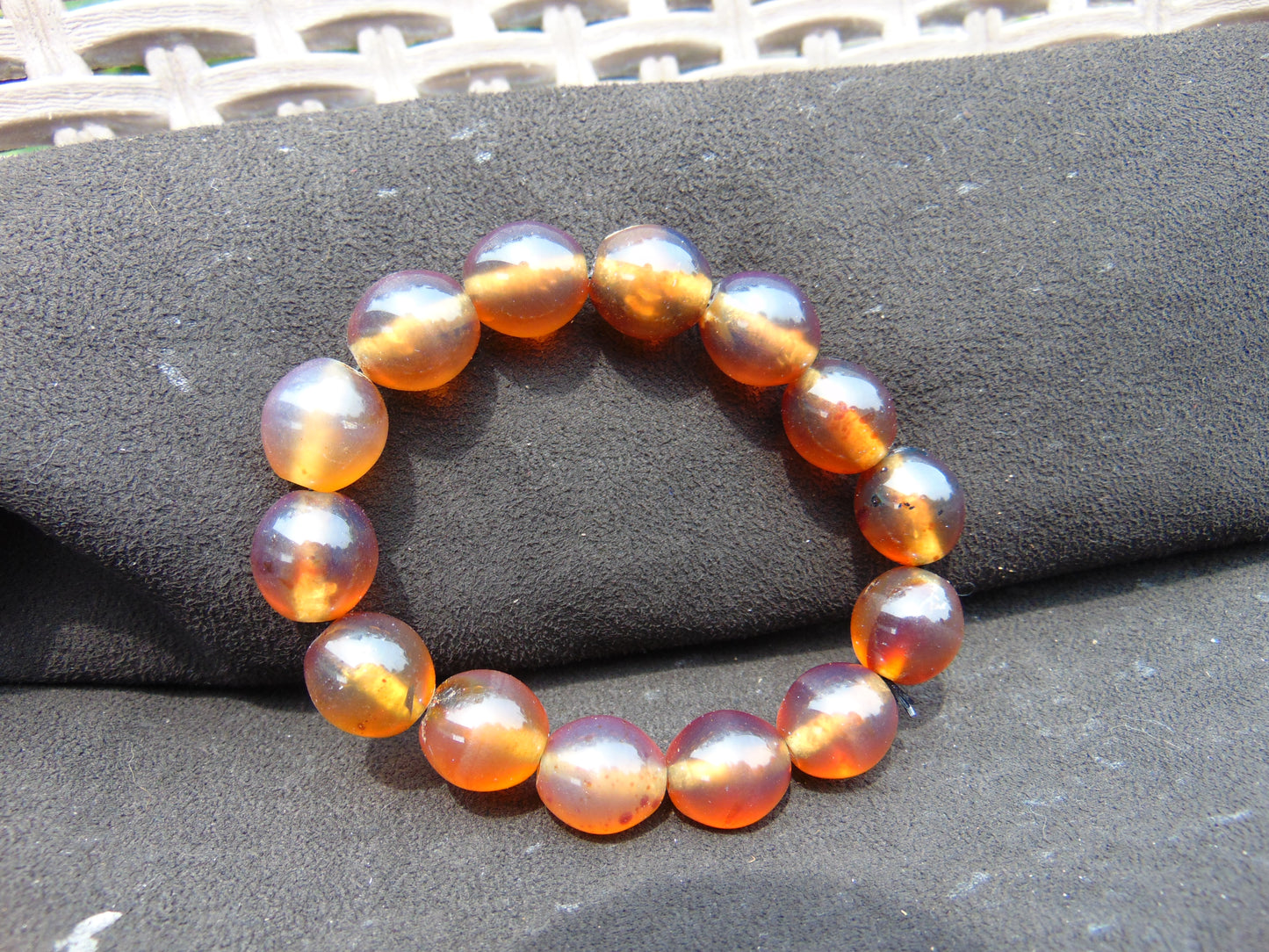 24 gram 14 Beads Mala Bracelet Indonesian amber 13x16 mm for Healing A14G74