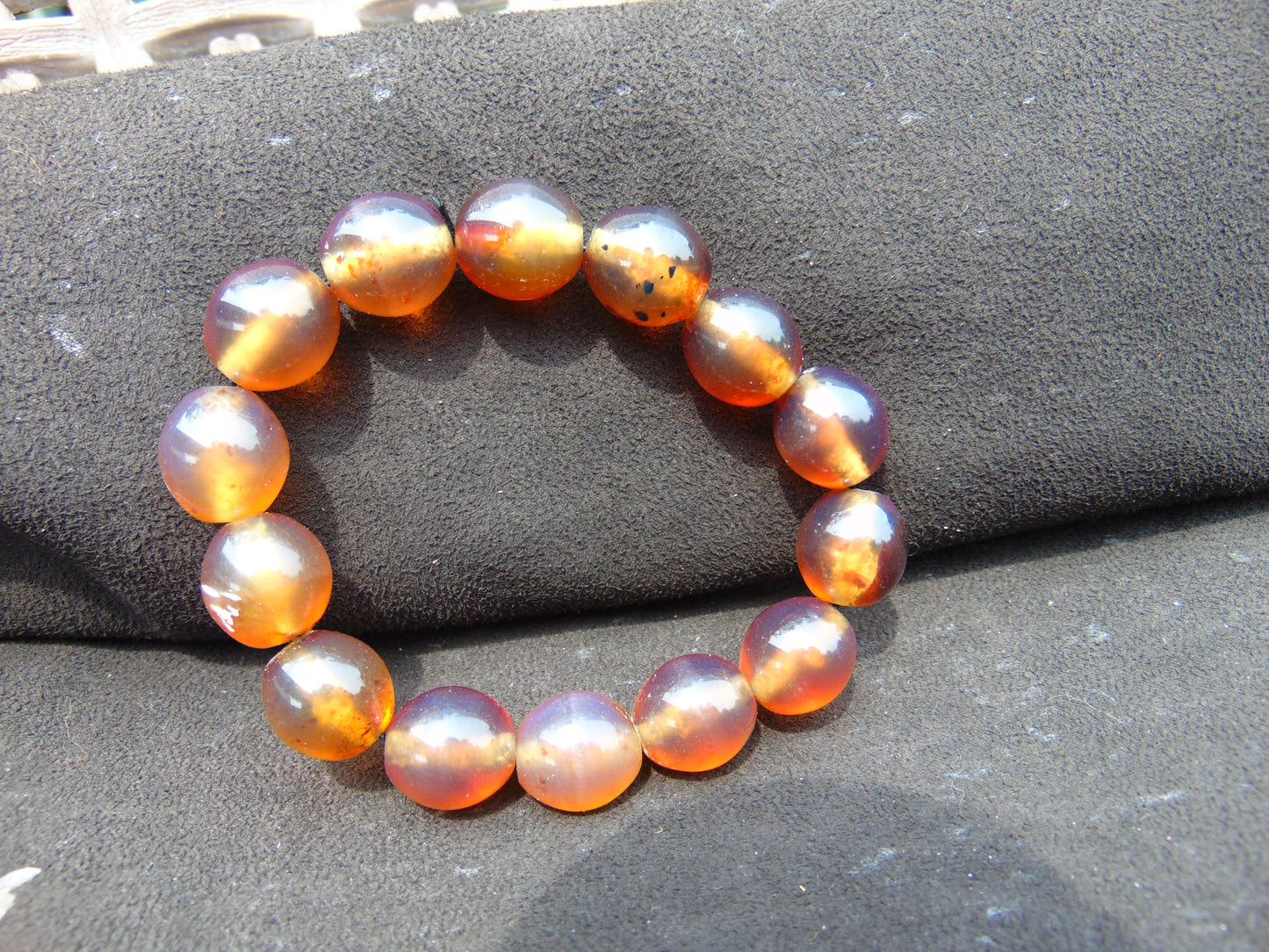 24 gram 14 Beads Mala Bracelet Indonesian amber 13x16 mm for Healing A14G74