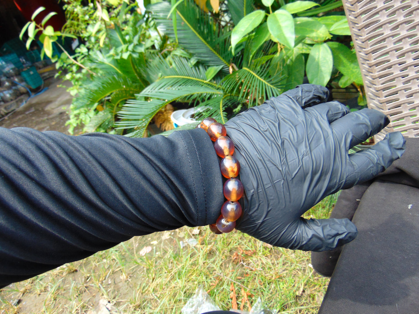 24 gram 14 Beads Mala Bracelet Indonesian amber 13x16 mm for Healing A14G74