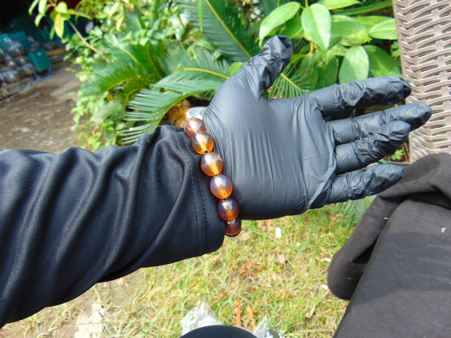 24 gram 14 Beads Mala Bracelet Indonesian amber 13x16 mm for Healing A14G74