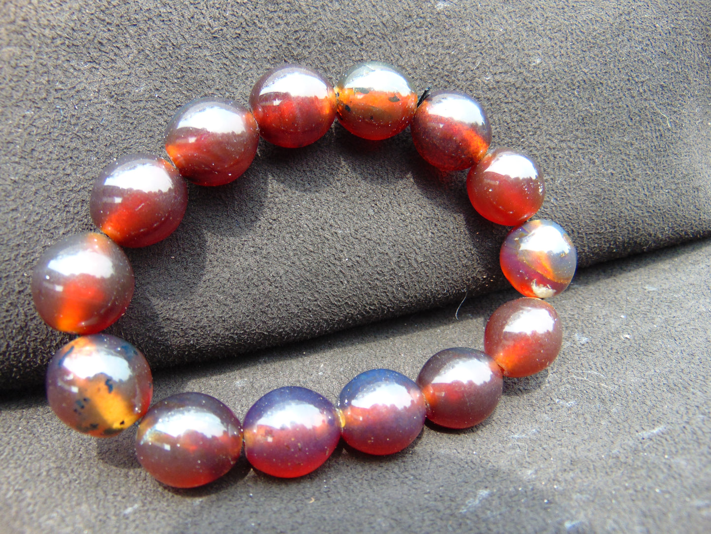 22 gram 14 Beads Mala Bracelet Indonesian amber 13x16 mm for Healing A14675