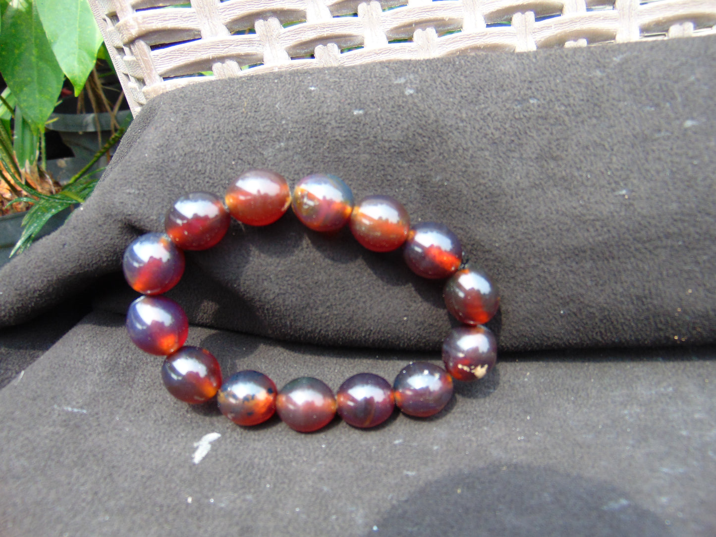 22 gram 14 Beads Mala Bracelet Indonesian amber 13x16 mm for Healing A14675