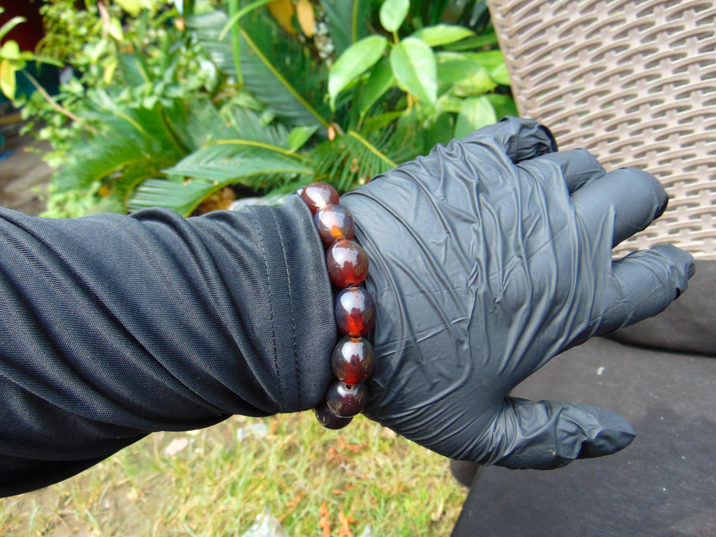 22 gram 14 Beads Mala Bracelet Indonesian amber 13x16 mm for Healing A14675