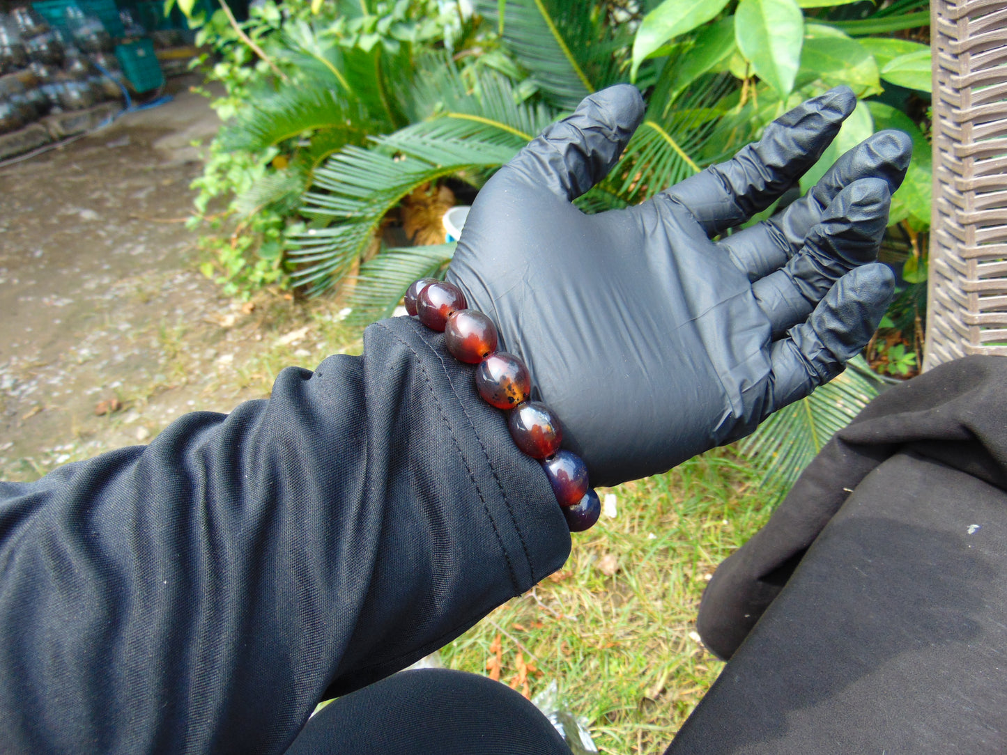 22 gram 14 Beads Mala Bracelet Indonesian amber 13x16 mm for Healing A14675