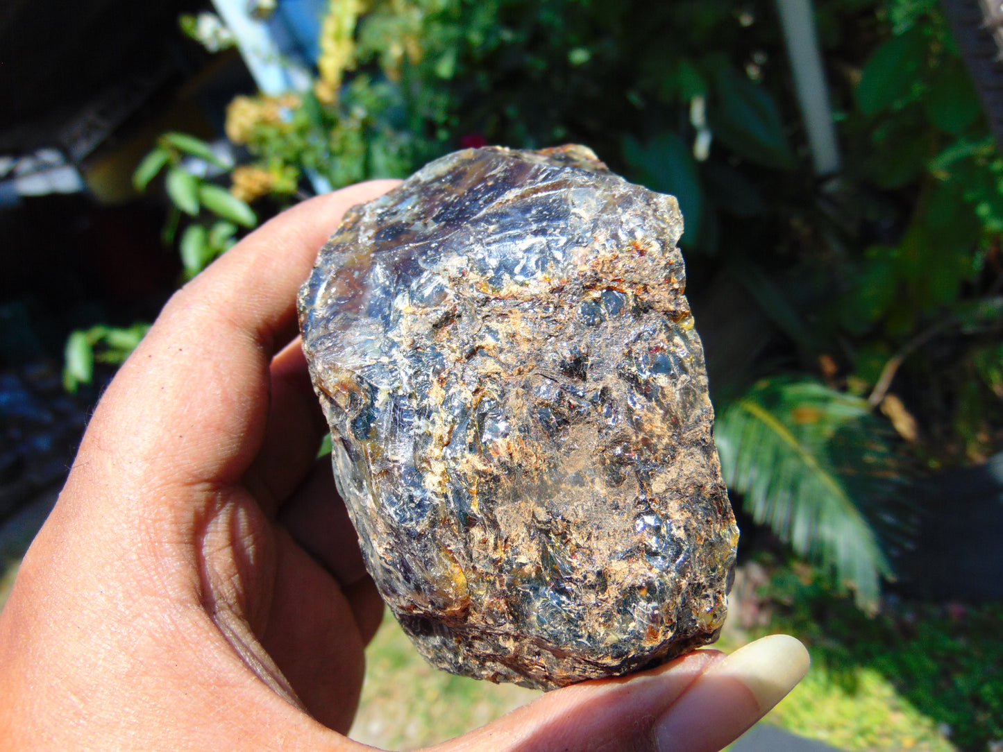 122 gram Rough Raw Indonesian Inclusion Blue Amber for Healing AGRB34