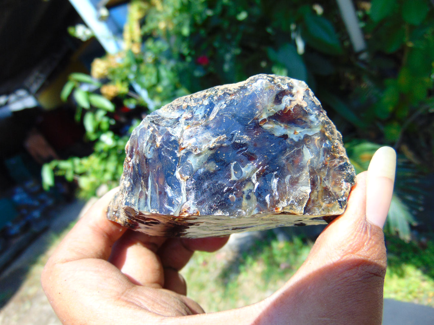 122 gram Rough Raw Indonesian Inclusion Blue Amber for Healing AGRB34