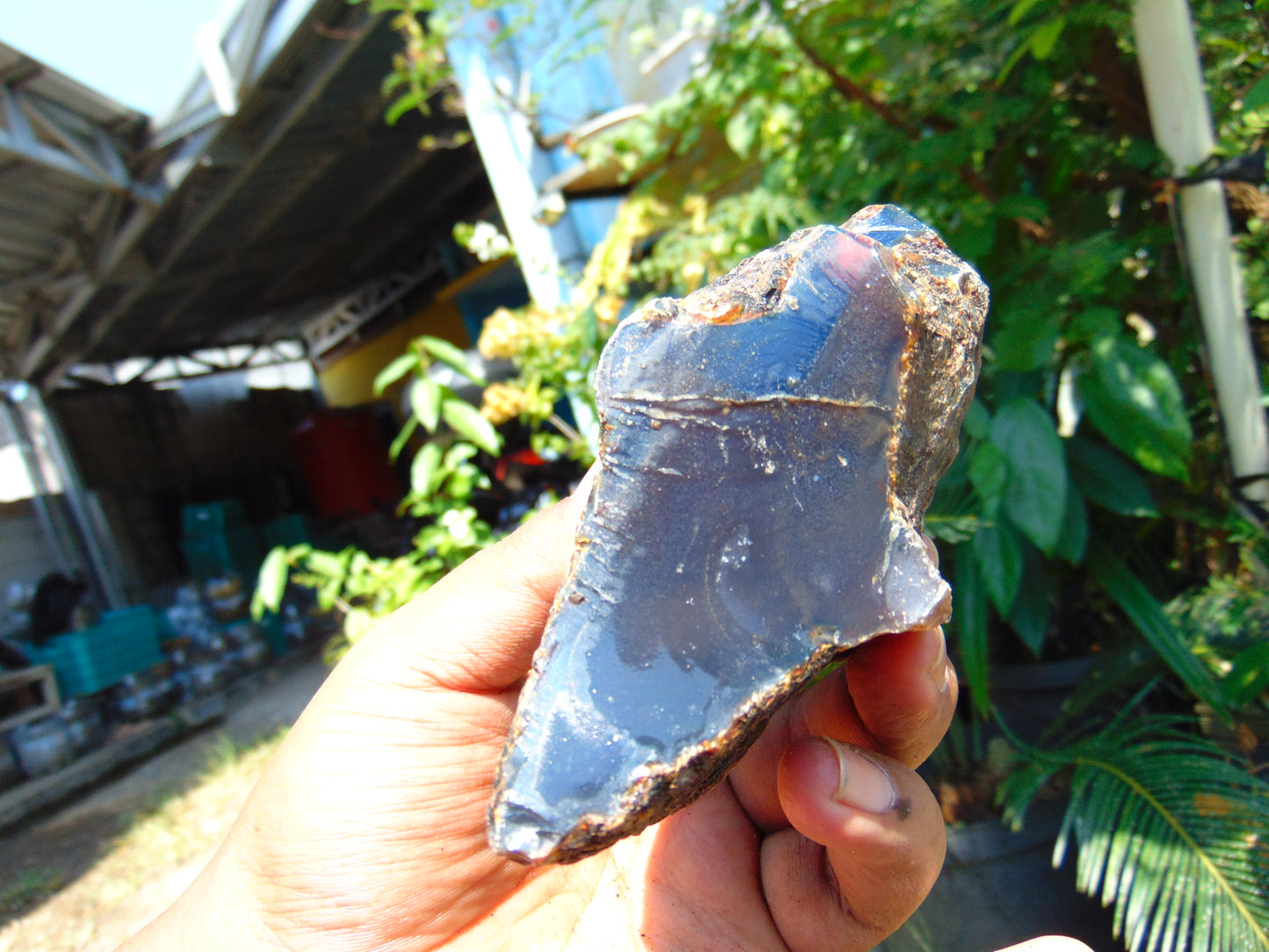 133 gram Rough Raw Indonesian Blue Amber for Healing AGRB24