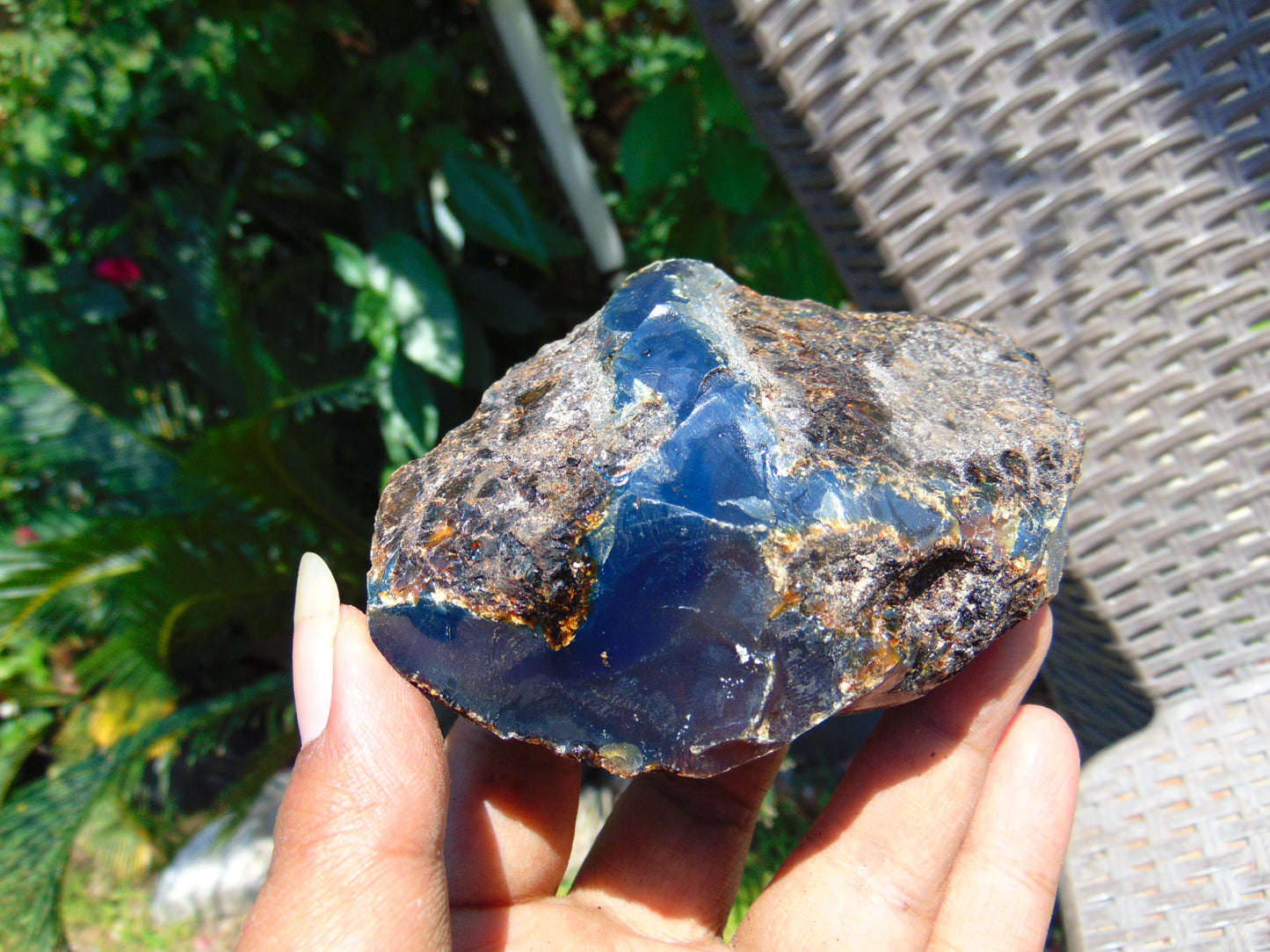 133 gram Rough Raw Indonesian Blue Amber for Healing AGRB24