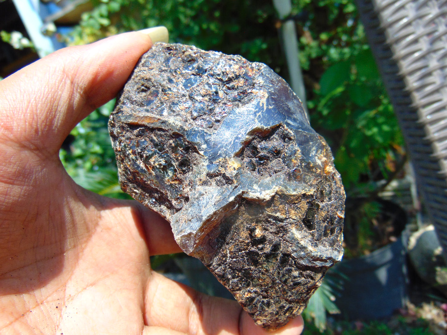 133 gram Rough Raw Indonesian Blue Amber for Healing AGRB24