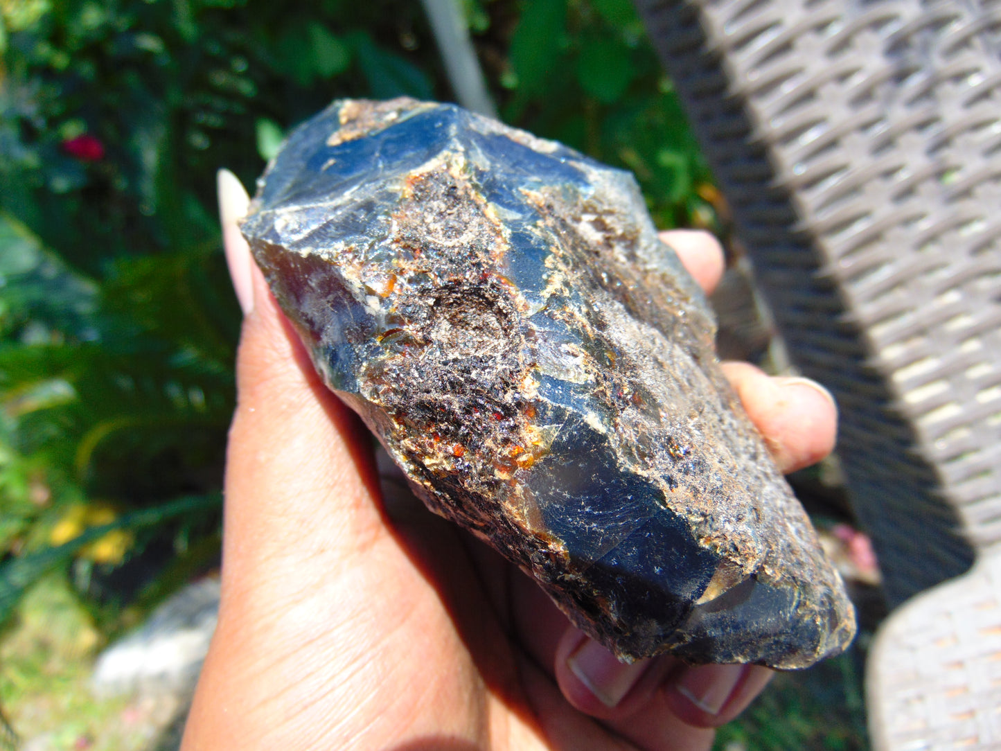 133 gram Rough Raw Indonesian Blue Amber for Healing AGRB24