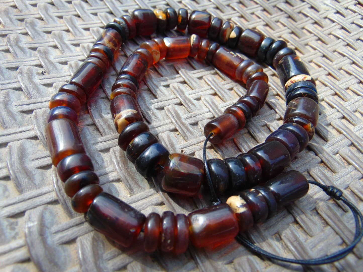 82 gram Small Beads Combination Necklace Indonesian Amber for Healing No.21