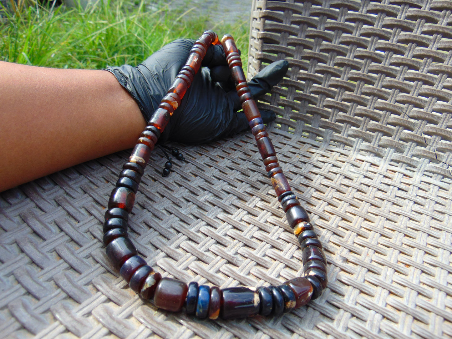 82 gram Small Beads Combination Necklace Indonesian Amber for Healing No.21
