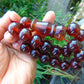49 gr hand Tasbih 17 Beads 18 mm Indonesian Red Blue Amber for Healing TR10