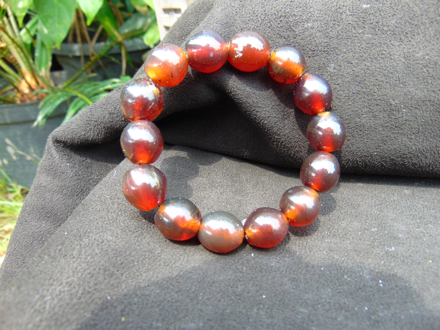 22 gram 14 Beads Mala Bracelet Indonesian amber 13x16 mm for Healing A14G101