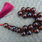 51 gr Hand Tasbih 17 Beads 18 mm Indonesian Red Amber for Healing TR7