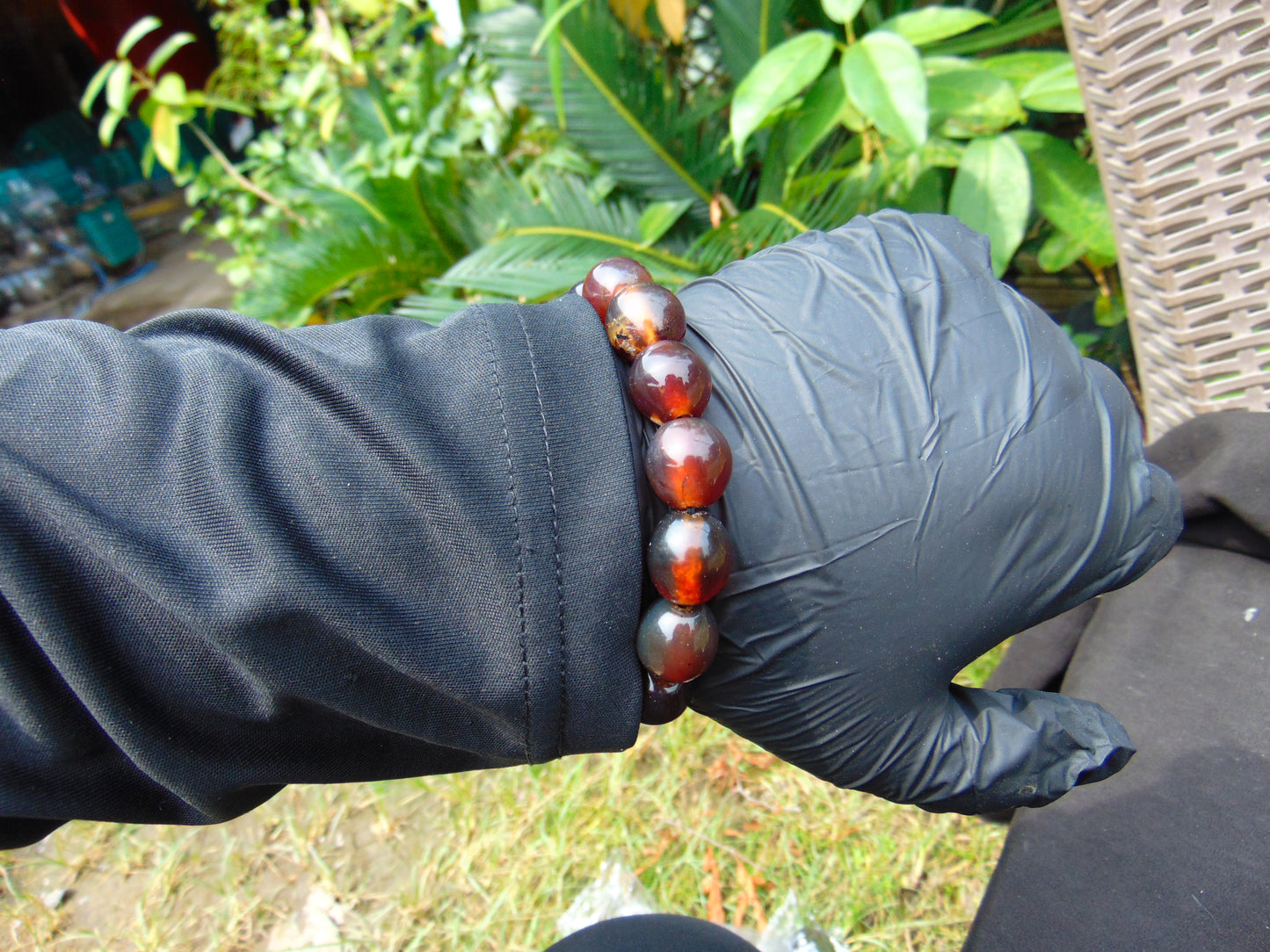22 gram 14 Beads Mala Bracelet Indonesian amber 13x16 mm for Healing A14G101