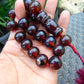 51 gr Hand Tasbih 17 Beads 18 mm Indonesian Red Amber for Healing TR7
