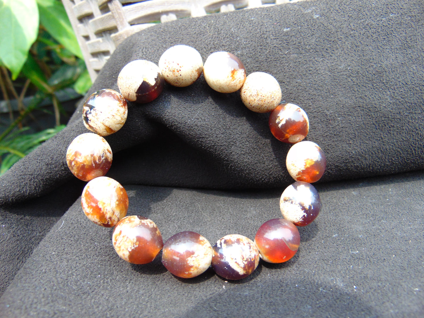 25 gram 14 Beads Mala Bracelet Indonesian amber 13x16 mm for Healing A14G81