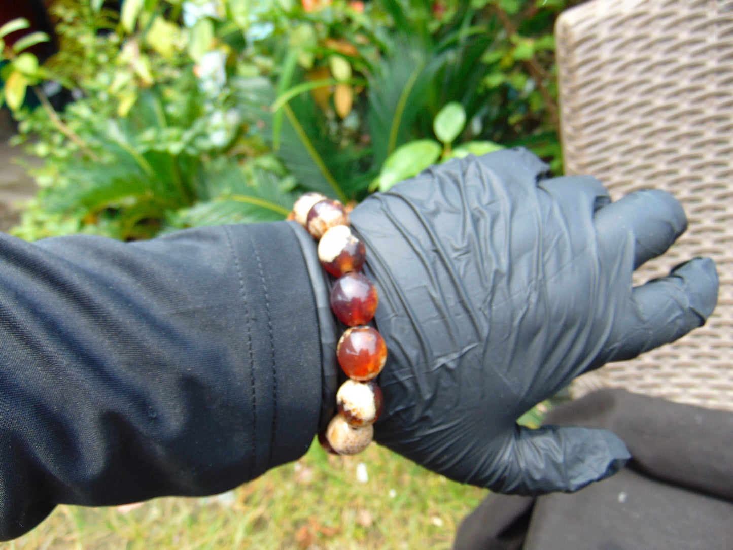 25 gram 14 Beads Mala Bracelet Indonesian amber 13x16 mm for Healing A14G81