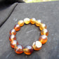 23 gram 14 Beads Mala Bracelet Indonesian amber 13x16 mm for Healing A14G88