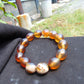 23 gram 14 Beads Mala Bracelet Indonesian amber 13x16 mm for Healing A14G88