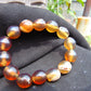 23 gram 14 Beads Mala Bracelet Indonesian amber 13x16 mm for Healing A14G88
