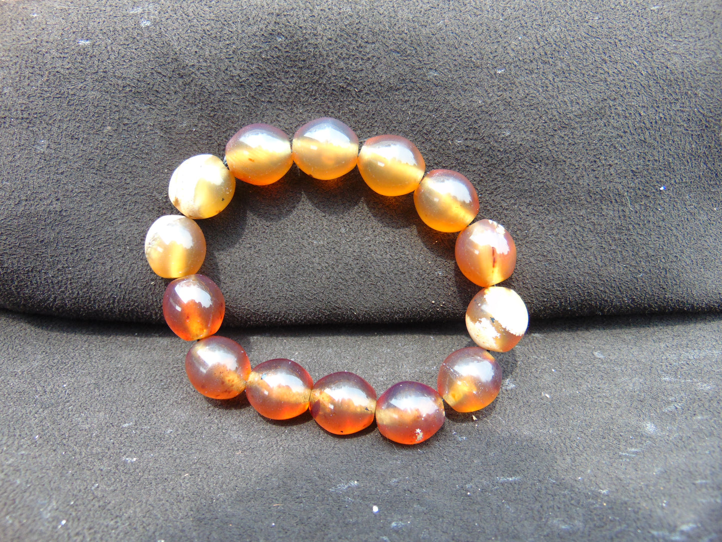 23 gram 14 Beads Mala Bracelet Indonesian amber 13x16 mm for Healing A14G88