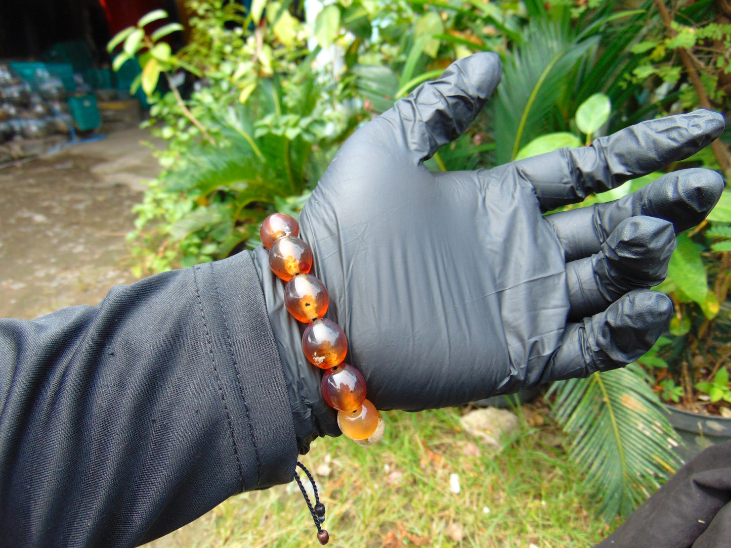 23 gram 14 Beads Mala Bracelet Indonesian amber 13x16 mm for Healing A14G88