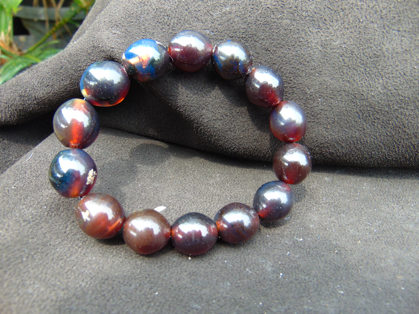 22 gram 14 Beads Mala Bracelet Indonesian amber 13x16 mm for Healing A14G107